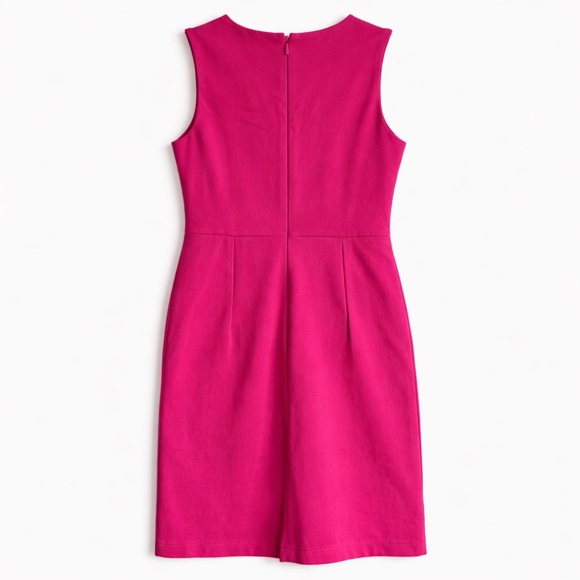 Lands’ End Hot Pink Sleeveless Stretch Sheath Dress Pockets Work Spring Resort 2 - Picture 2 of 4